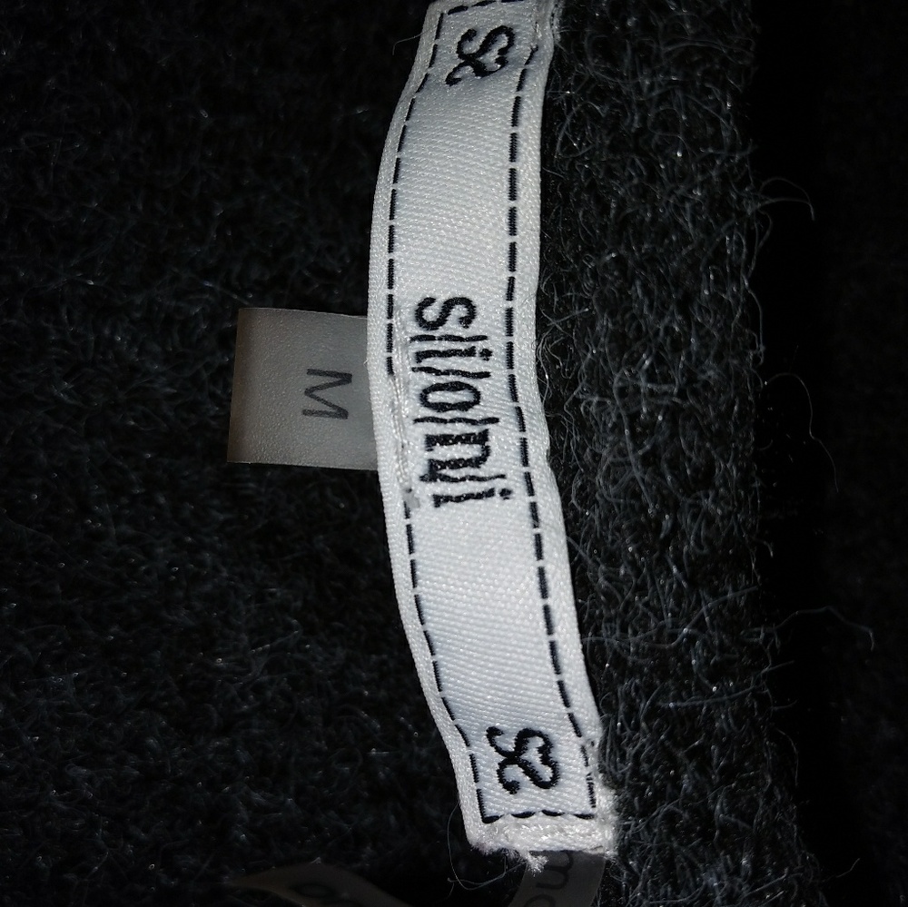 Sioni M Gray Burled Knit Long Open Front Cardigan - Picture 7 of 8